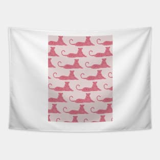 Pink Preppy Tiger Maximalist Y2k Design Tapestry