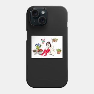 Red Boots and Potted Plants Phone Case