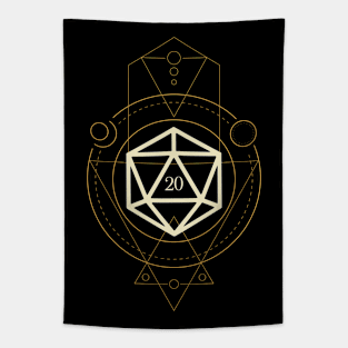 Esoteric Polyhedral D20 Dice Tarot Ten Tapestry