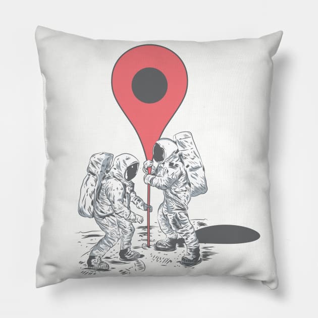 We Were On The Moon Pillow by mainial