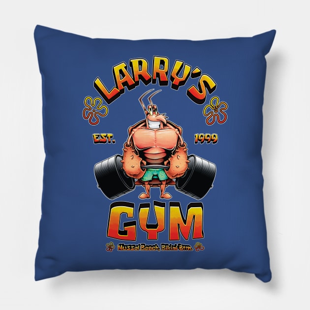 Larry's Gym Pillow by indiespiv