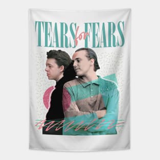 80s Retro Tears For Fears Design Tapestry