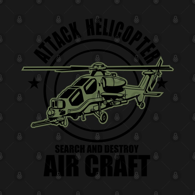 ATTACK HELICOPTER GREEN by beanbeardy