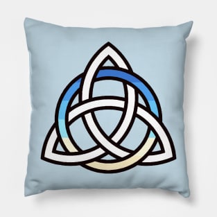 Uranic Pride Encircled Triquetra Pillow