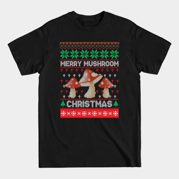 Disover Merry Mushroom Christmas Ugly Xmas Vegetable Lover Holiday - Funny Christmas Gift - T-Shirt