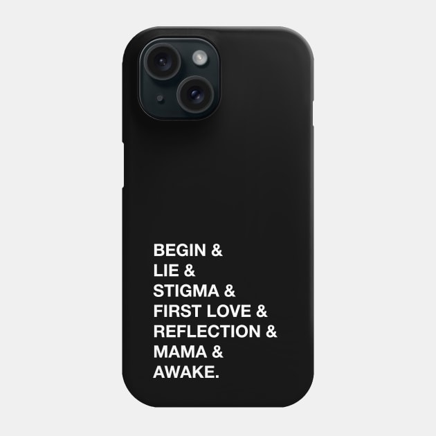 BTS Wings Names Phone Case by shirtkey