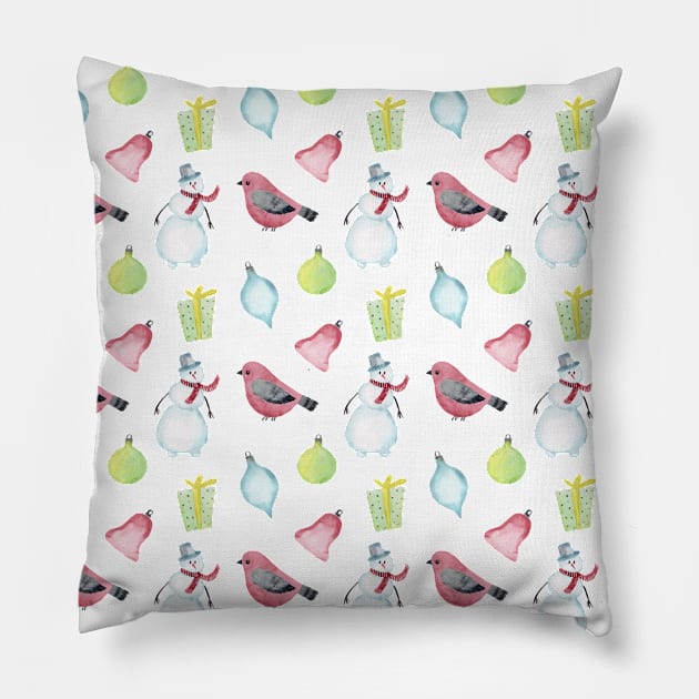 Christmas Party Decoration Colorful elements Pillow by JoeColors