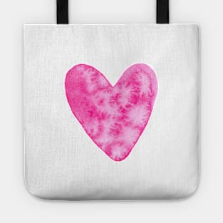 pink watercolor heart Tote