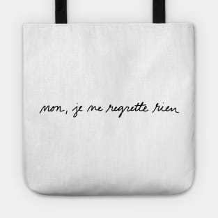 je ne regrette rien (black) Tote