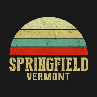 SPRINGFIELD VERMONT Vintage Retro Sunset T-Shirt