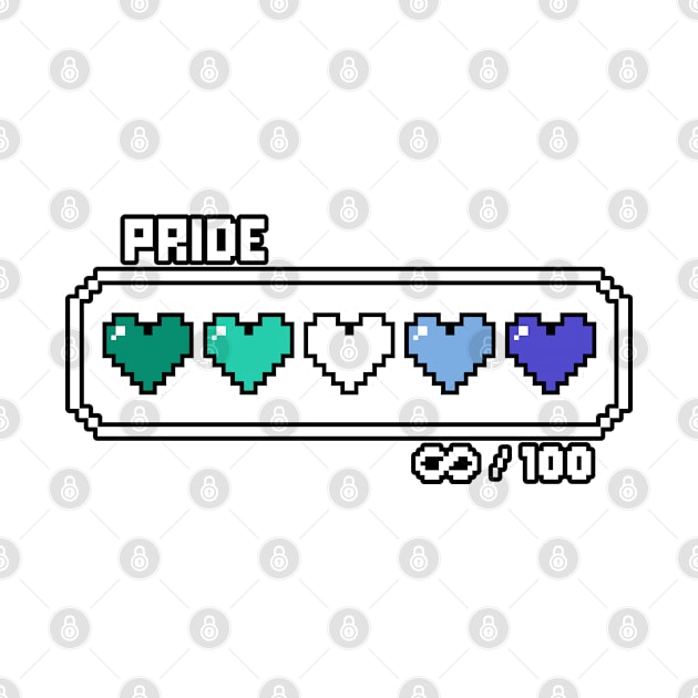 MLM Gay Pride Videogame Life Bar Hearts by EmeryPens