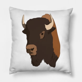 Bison Head Pillow