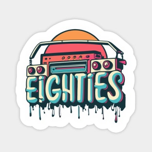 80s Eighties Throwback Vintage - Retro Eighties Girl Pop Culture Magnet