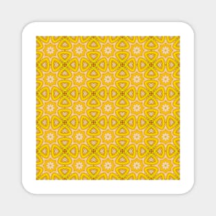 Yellow and white abstract pattern background Magnet