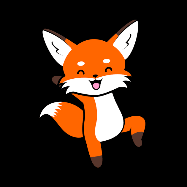 Happy Fox by Humbas Fun Shirts