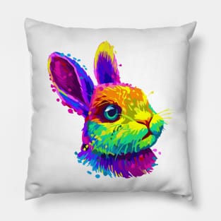 Colorful Easter Bunny Pillow