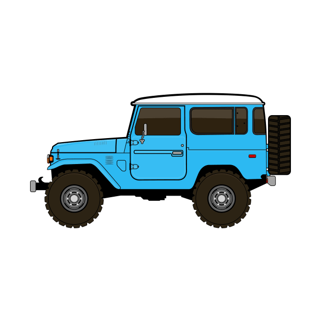 fj40 Land Cruiser blue by -oddlyeven-