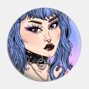 Pastel Goth Galaxy Pin