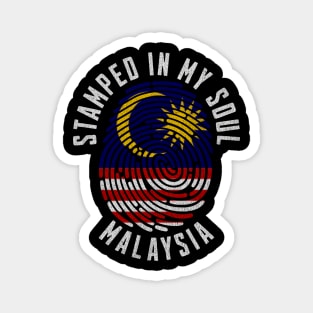 Stamped in My Soul Malaysia Flag Design Malaysian Pride Magnet
