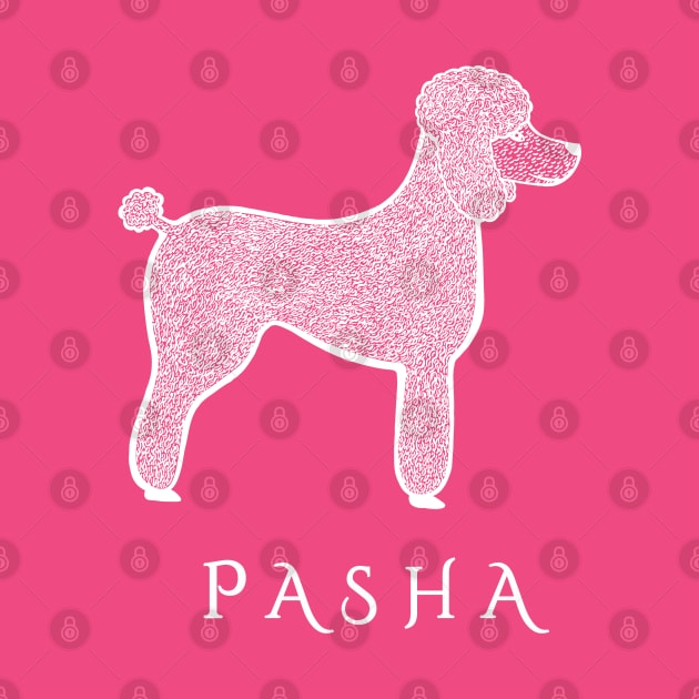 Pasha the Poodle - hot pink by Green Paladin