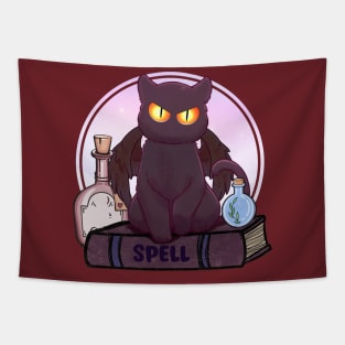 spell the scary kitten Tapestry