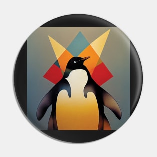 Colourful Abstract Penguin Pin