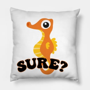 Suspicious Seahorse Pillow