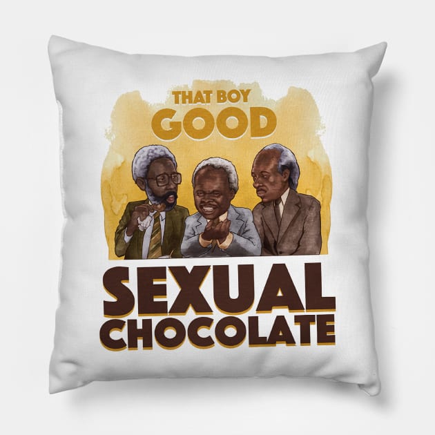 THAT BOY GOOD SEXUAL CHOCOLATE Pillow by sodakohan