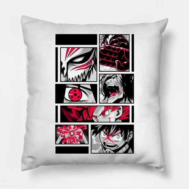 Red Full Power Pillow by JayHai