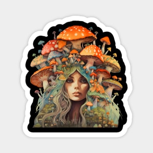 Mother of toadstools - Mother Earth Magnet