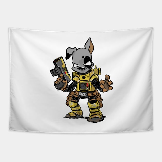 Bounty Hunter - Ruff Dangersen Tapestry by craigbruyn