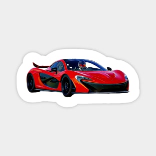 McLaren P1 Cartoon Magnet