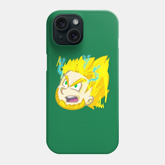 Super Saiyan Scruffy Phone Case by LoudmouthGaming