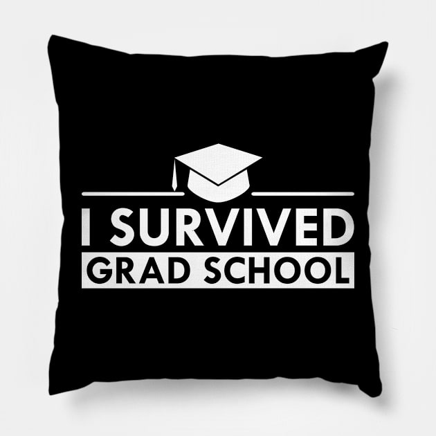 College Graduate - I survived med school Pillow by KC Happy Shop