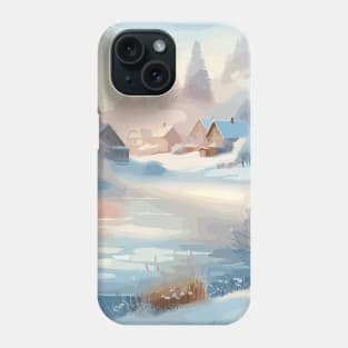 Winter Village Morning Phone Case