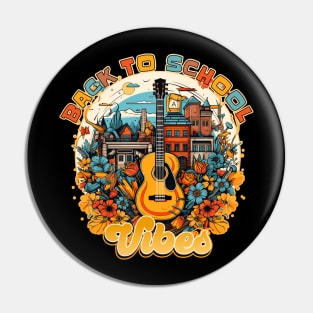 Back to School Vibes Guitar Design Pin