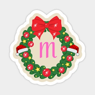 Merry Christmas Monogram Design Magnet