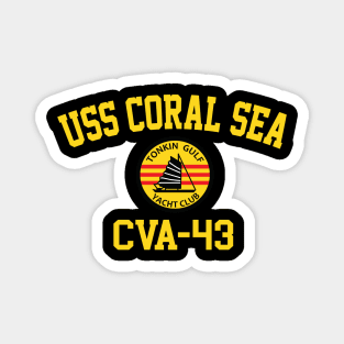 USS Coral Sea CVA-43 Tonkin Gulf Yacht Club Magnet