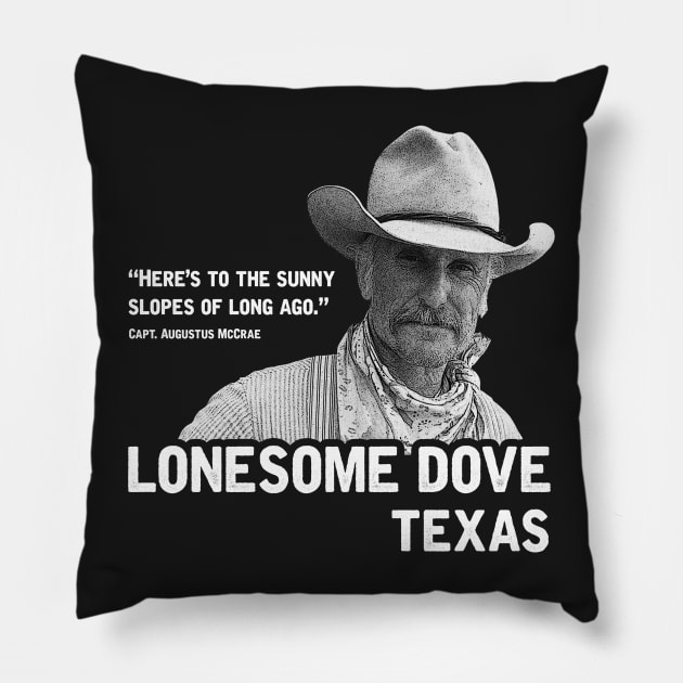 The Sunny Slopes of Long Ago - Lonesome Dove Pillow by GroatsworthTees