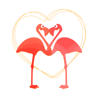 lovebirds - flamingos in love T-Shirt