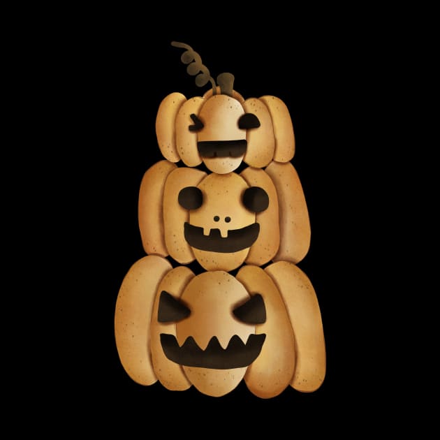 Cute Jack o lanterns Halloween by Jenjane