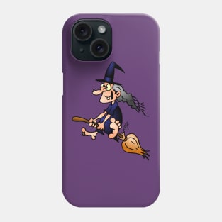 Witch on a broom Phone Case