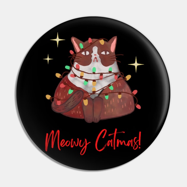 Meowy Catmas! Ugly Christmas Pin by Pop Cult Store