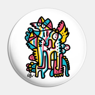 CMYK Street Art Graffiti Cool Creatures Pin