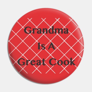 Grandma is a Great Cook Pin