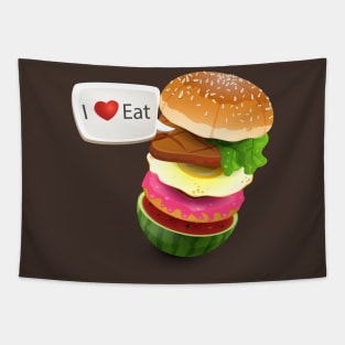 food burger love eat Tapestry