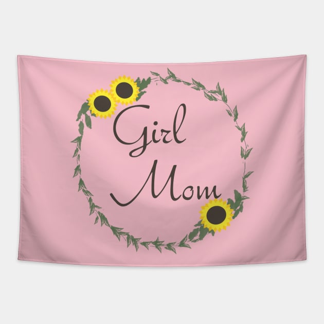 Girl Mom Sunflower Tapestry by TheHenHouse