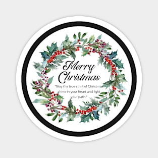 Merry Christmas Round Sticker 19 Magnet