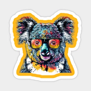 Koala Couture: The Chic Specs 'n' Koala Tee Magnet