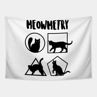 Meowmetry - Funny Cat Geometry Tapestry